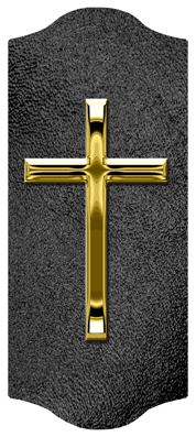 DARAY-C-510-GD-SH-BK Gold Single Cross Shimmer Black
